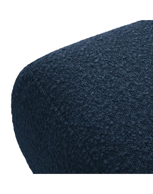 Pouf Bouclé Lola bleu foncé - 75x75x36 cm