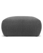 Pouf Bouclé Lola gris foncé - 75x75x36 cm