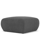 Pouf Bouclé Lola gris foncé - 75x75x36 cm