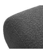 Pouf Bouclé Lola gris foncé - 75x75x36 cm