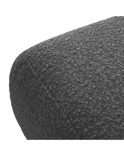 Pouf Bouclé Lola gris foncé - 75x75x36 cm