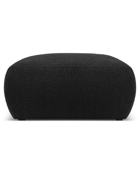 Pouf Bouclé Lola noir - 75x75x36 cm