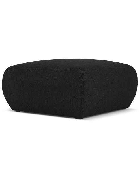 Pouf Bouclé Lola noir - 75x75x36 cm