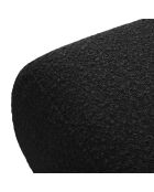 Pouf Bouclé Lola noir - 75x75x36 cm