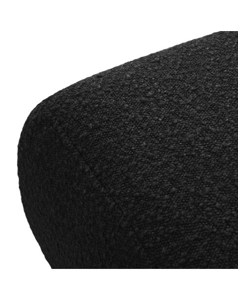 Pouf Bouclé Lola noir - 75x75x36 cm
