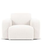 Fauteuil Bouclé Lola blanc - 105x95x72 cm