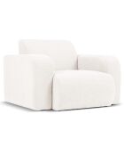 Fauteuil Bouclé Lola blanc - 105x95x72 cm