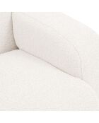 Fauteuil Bouclé Lola blanc - 105x95x72 cm