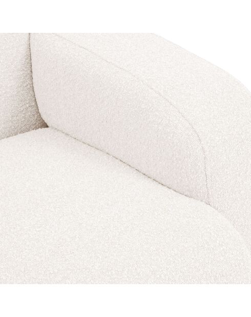 Fauteuil Bouclé Lola blanc - 105x95x72 cm