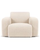 Fauteuil Bouclé Lola beige - 105x95x72 cm