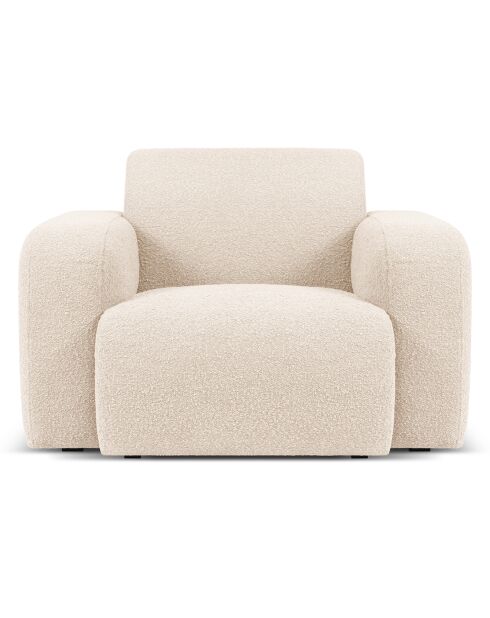 Fauteuil Bouclé Lola beige - 105x95x72 cm