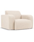 Fauteuil Bouclé Lola beige - 105x95x72 cm
