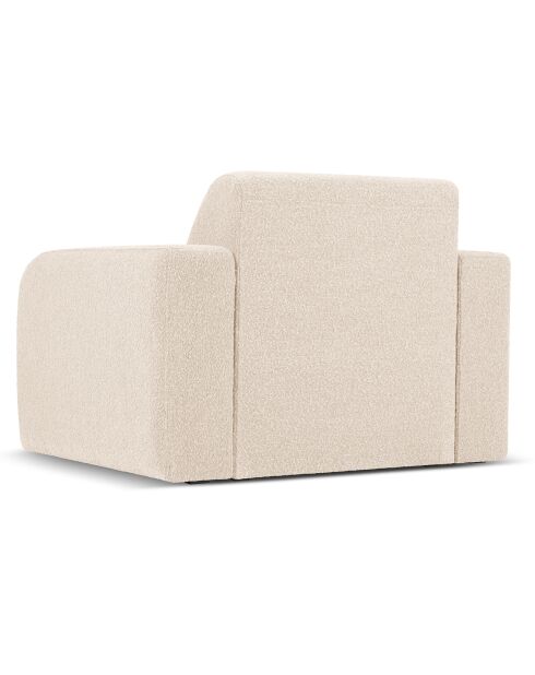 Fauteuil Bouclé Lola beige - 105x95x72 cm