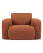 Fauteuil Bouclé Lola marron - 105x95x72 cm