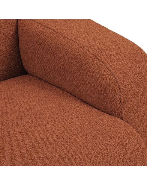 Fauteuil Bouclé Lola marron - 105x95x72 cm