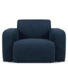 Fauteuil Bouclé Lola bleu foncé - 105x95x72 cm
