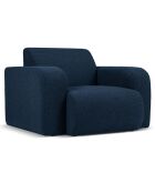 Fauteuil Bouclé Lola bleu foncé - 105x95x72 cm