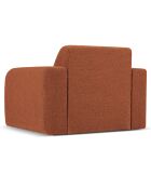 Fauteuil Bouclé Lola marron - 105x95x72 cm