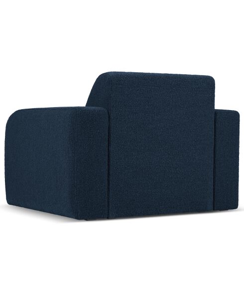 Fauteuil Bouclé Lola bleu foncé - 105x95x72 cm