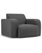 Fauteuil Bouclé Lola gris foncé - 105x95x72 cm