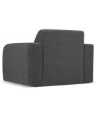 Fauteuil Bouclé Lola gris foncé - 105x95x72 cm