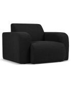 Fauteuil Bouclé Lola noir - 105x95x72 cm