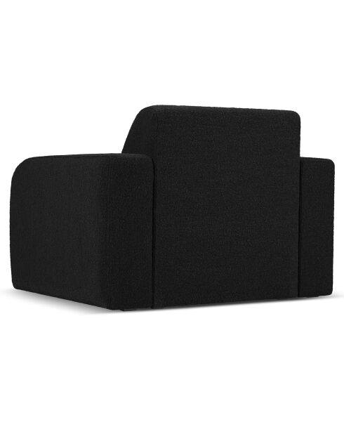 Fauteuil Bouclé Lola noir - 105x95x72 cm
