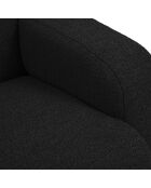 Fauteuil Bouclé Lola noir - 105x95x72 cm