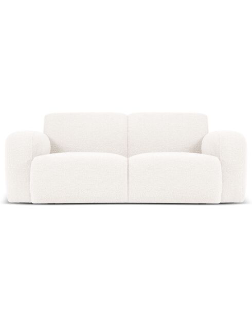 Canapé Bouclé Lola 2 Places blanc - 170x95x72 cm