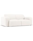 Canapé Bouclé Lola 2 Places blanc - 170x95x72 cm