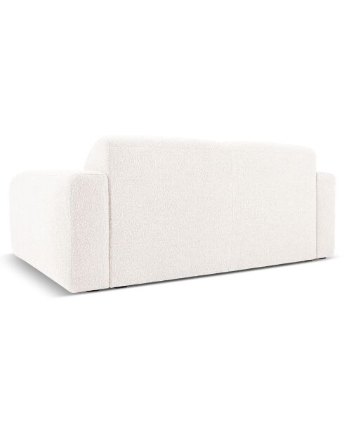 Canapé Bouclé Lola 2 Places blanc - 170x95x72 cm