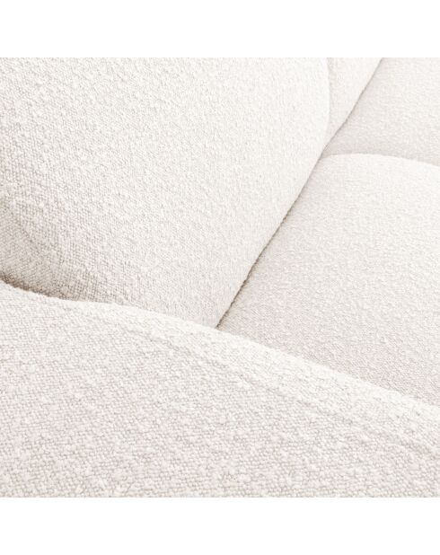 Canapé Bouclé Lola 2 Places blanc - 170x95x72 cm