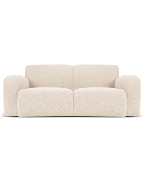 Canapé Bouclé Lola 2 Places beige - 170x95x72 cm