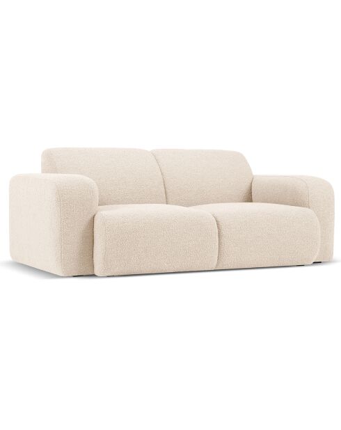 Canapé Bouclé Lola 2 Places beige - 170x95x72 cm