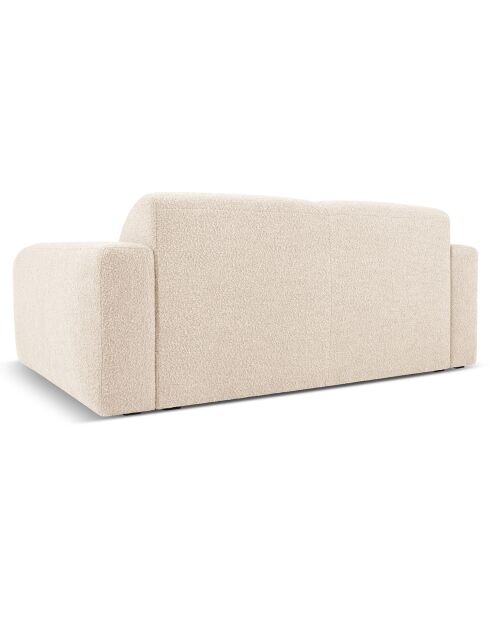 Canapé Bouclé Lola 2 Places beige - 170x95x72 cm