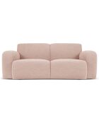 Canapé Bouclé Lola 2 Places rose poudré - 170x95x72 cm