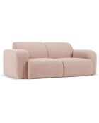 Canapé Bouclé Lola 2 Places rose poudré - 170x95x72 cm