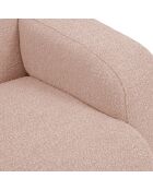 Canapé Bouclé Lola 2 Places rose poudré - 170x95x72 cm