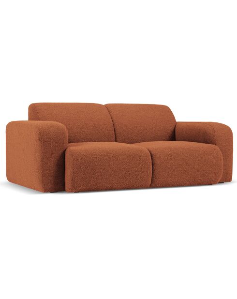 Canapé Bouclé Lola 2 Places marron - 170x95x72 cm