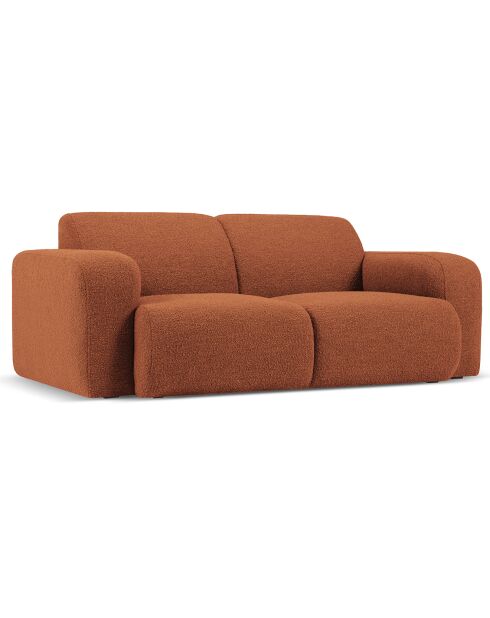 Canapé Bouclé Lola 2 Places marron - 170x95x72 cm