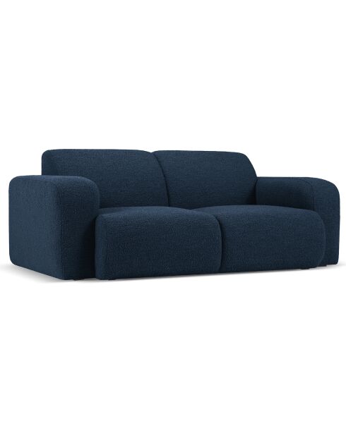 Canapé Bouclé Lola 2 Places bleu foncé - 170x95x72 cm