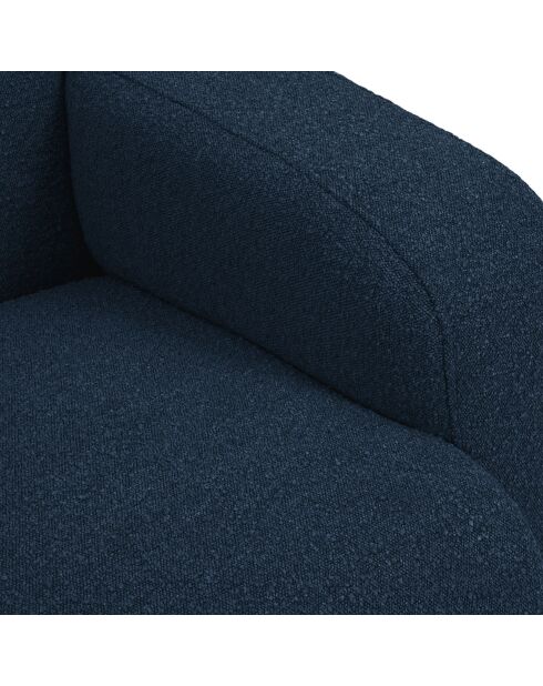 Canapé Bouclé Lola 2 Places bleu foncé - 170x95x72 cm