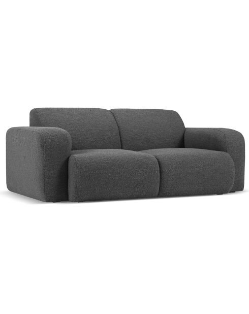 Canapé Bouclé Lola 2 Places gris foncé - 170x95x72 cm
