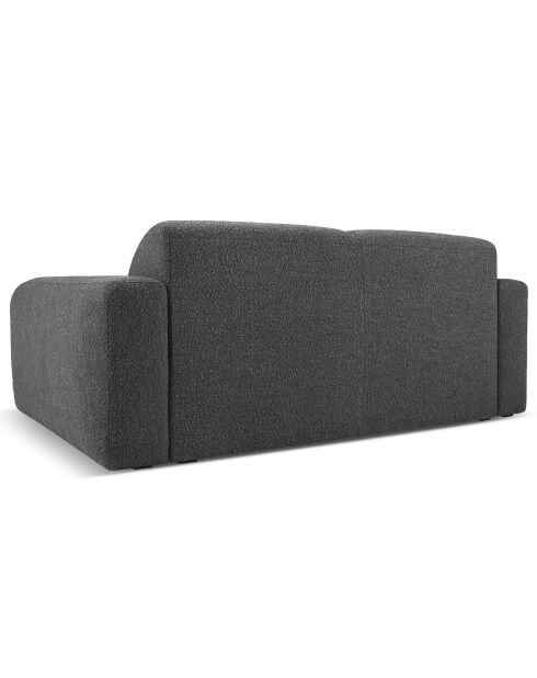 Canapé Bouclé Lola 2 Places gris foncé - 170x95x72 cm