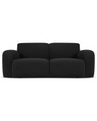 Canapé Bouclé Lola 2 Places noir - 170x95x72 cm