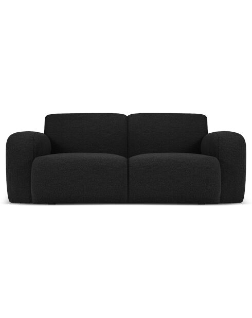 Canapé Bouclé Lola 2 Places noir - 170x95x72 cm