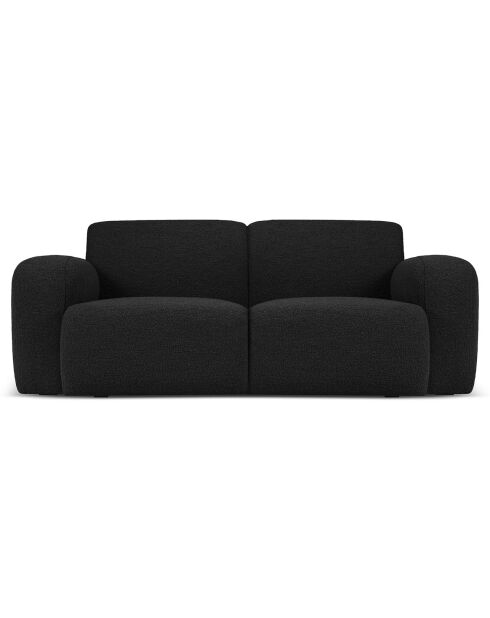 Canapé Bouclé Lola 2 Places noir - 170x95x72 cm