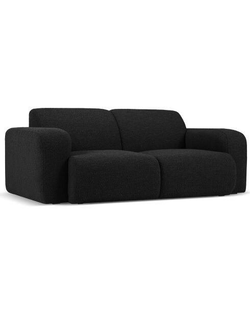 Canapé Bouclé Lola 2 Places noir - 170x95x72 cm