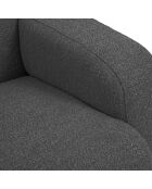 Canapé Bouclé Lola 2 Places gris foncé - 170x95x72 cm