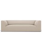 Canapé Velours Sao 3 Places beige - 232x92x69 cm
